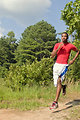 Free Stock Photo: An African American man jogging outdoors