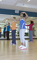 Free Stock Photo: A group of women doing aerobics