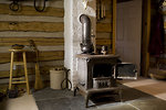 Free Stock Photo: A wood burning stove in a home