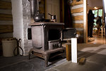 Free Stock Photo: A wood burning stove in a home