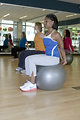 Free Stock Photo: A group of women doing aerobics