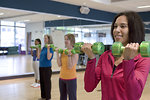 Free Stock Photo: A group of women doing aerobics