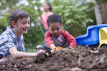 Free Stock Photo: A group of young children playing outside