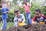 Free Stock Photo: A group of young children playing outside