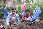 Free Stock Photo: A group of young children playing outside