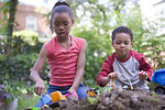 Free Stock Photo: A group of young children playing outside