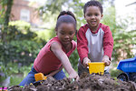 Free Stock Photo: A group of young children playing outside