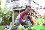 Free Stock Photo: A young African-American boy playing outside