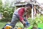 Free Stock Photo: A young African-American boy playing outside