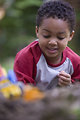 Free Stock Photo: A young African-American boy playing outside