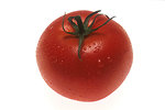 Free Stock Photo: A whole red tomato isolated on a white background