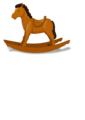 Free Stock Photo: Illustration of brown rocking horse