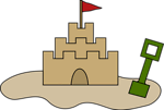 Free Stock Photo: Illustration of a sand castle