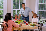 Free Stock Photo: A family eating lunch