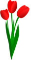 Free Stock Photo: Illustration of red tulips