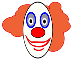 Free Stock Photo: Illustration of a cartoon clown face