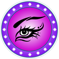 Free Stock Photo: Illustration of an eye in a circular border