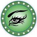Free Stock Photo: Illustration of an eye in a circular border