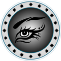 Free Stock Photo: Illustration of an eye in a circular border
