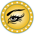 Free Stock Photo: Illustration of an eye in a circular border