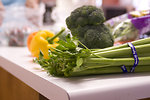 Free Stock Photo: Preparing a salad in a kitchen