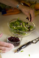 Free Stock Photo: Preparing a salad in a kitchen