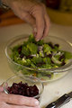 Free Stock Photo: Preparing a salad in a kitchen