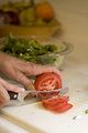 Free Stock Photo: Preparing a salad in a kitchen