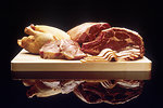 Free Stock Photo: Red meat and poultry on a cutting board
