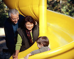 Free Stock Photo: A family at a playground