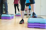 Free Stock Photo: Men and women performing aerobic exercises