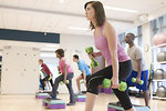 Free Stock Photo: Men and women performing aerobic exercises