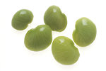 Free Stock Photo: Raw lima beans on a white background