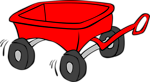 Free Stock Photo: Illustration of a red wagon