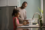 Free Stock Photo: A young girl learning how to wash her hands