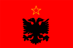 Free Stock Photo: Illustrated flag of Albania
