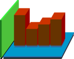 Free Stock Photo: Illustration of a 3d bar graph