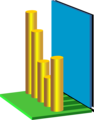Free Stock Photo: Illustration of a 3d bar graph