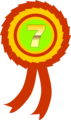 Free Stock Photo: Illustration of a seventh place ribbon