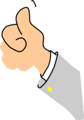 Free Stock Photo: Illustration of a cartoon hand giving a thumbs up