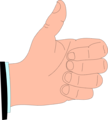 Free Stock Photo: Illustration of a cartoon hand giving a thumbs up