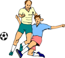 Free Stock Photo: Illustration of men playing soccer
