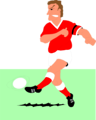 Free Stock Photo: Illustration of a man playing soccer