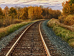 Free Stock Photo: Railroad Track On A Fall Day