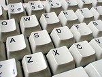 Free Stock Photo: Closeup of a white keyboard