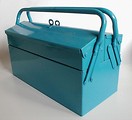Free Stock Photo: Blue metal toolbox