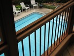 Free Stock Photo: View of a swimming pool from a deck