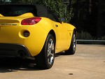 Free Stock Photo: Side view of a yellow sports car