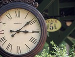 Free Stock Photo: Closeup of a clock at a railroad station