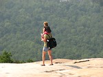 Free Stock Photo: Woman with child hiking on Stone Mountain